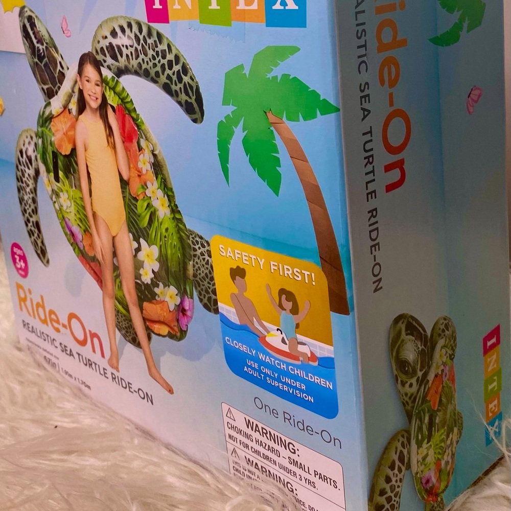 Sea Turtle, Ride-On, Large Pool Toy, New in Box - Picture 5 of 6